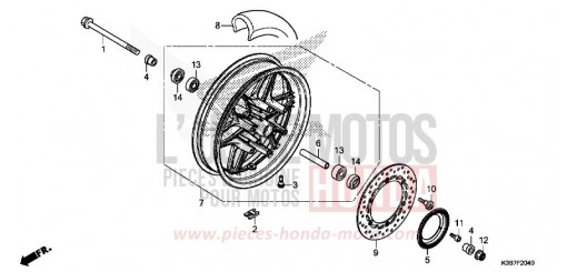 FRONT WHEEL NSS300AK de 2019
